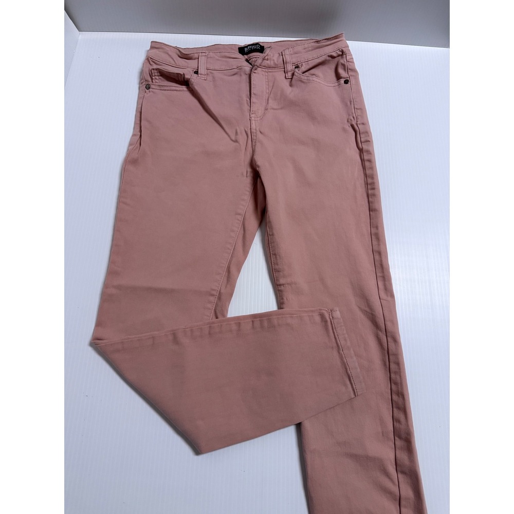 Buffalo David Bitton Aubrey Mid-Rise Stretch Ankle Grazer Pants Pink Size 6/28